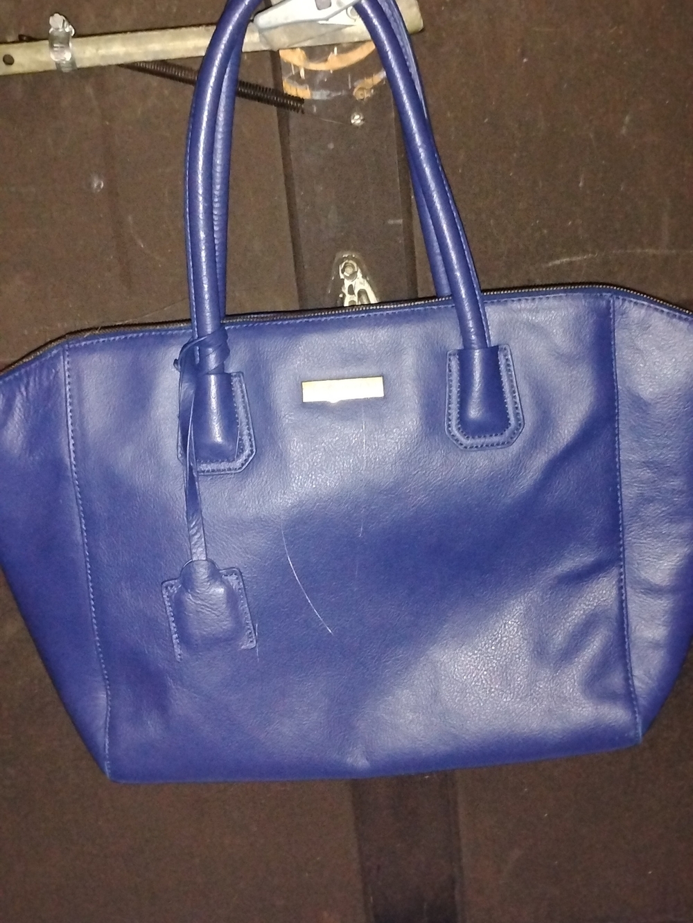 Joy Mangano Deep Blue Structured Tote